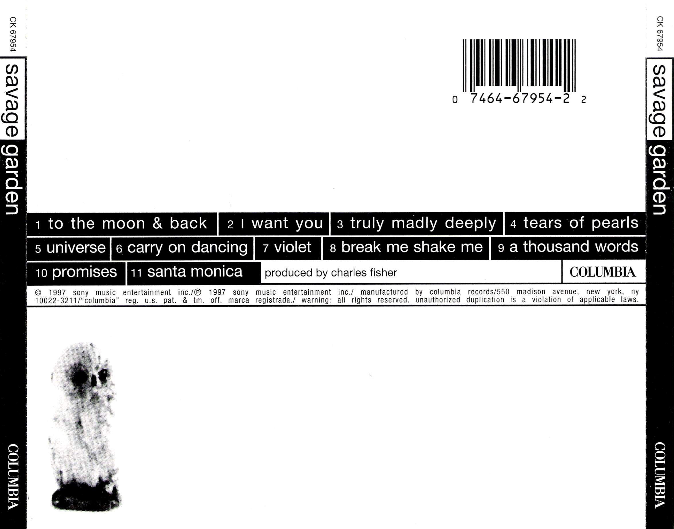 Savage Garden  Savage Garden : Back